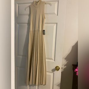 XS Express flare cream sweater dress
